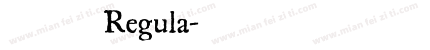 无界黑 Regula字体转换
